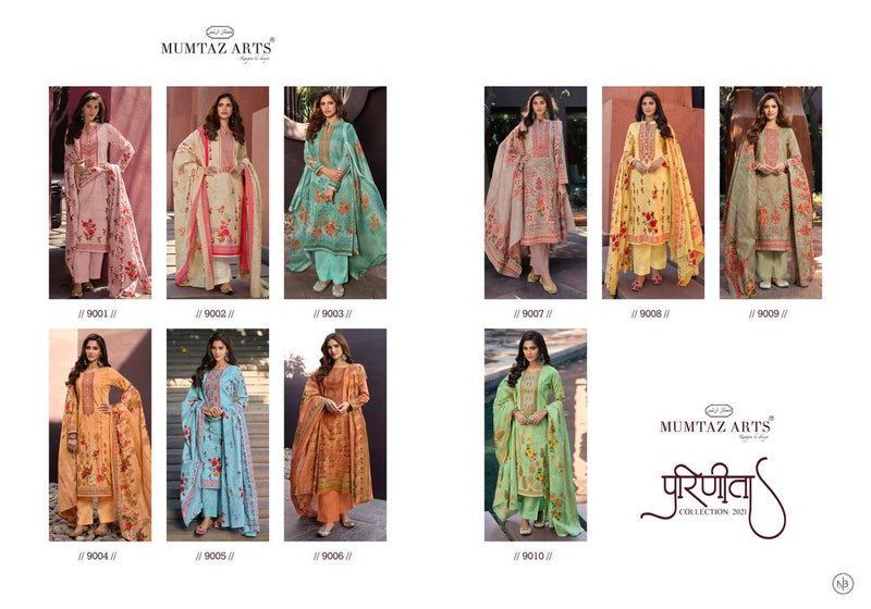 Mumtaz Arts Parineeta Edition Pure Lawn Digital Print With Heavy Embroidery Work Salwar Kameez