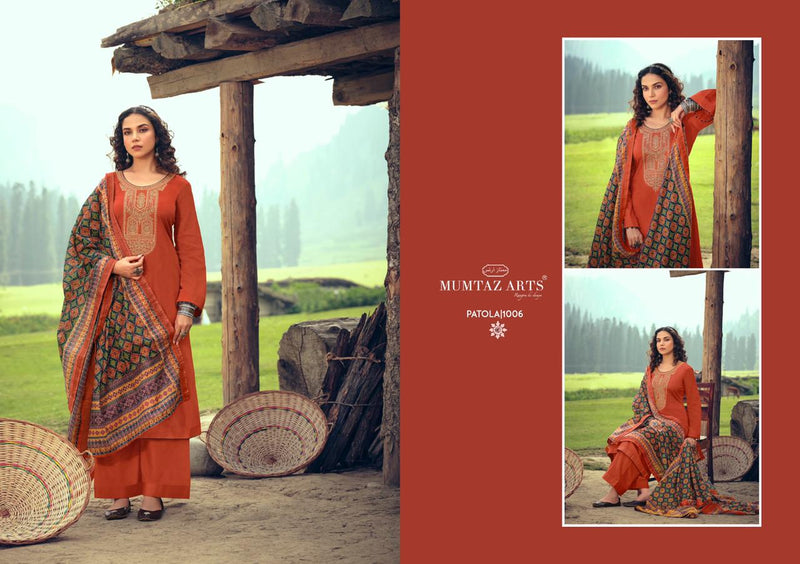 Mumtaz Arts Patola Pure Jam Satin Exclusive Embroidery Work Salwar Kameez