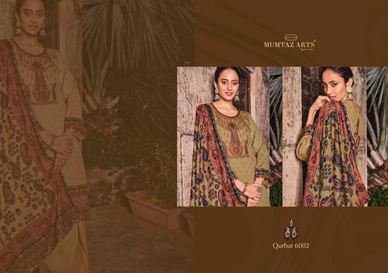 Mumtaz Arts Qurbat Pure Pashmina Neck Embroidered Designer Wear Salwar Kameez