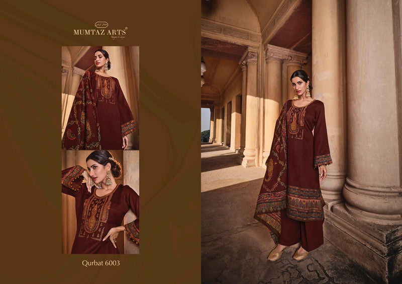 Mumtaz Arts Qurbat Pure Pashmina Neck Embroidered Designer Wear Salwar Kameez