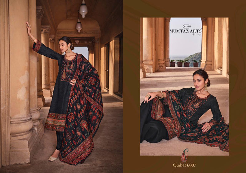 Mumtaz Arts Qurbat Pure Pashmina Neck Embroidered Designer Wear Salwar Kameez