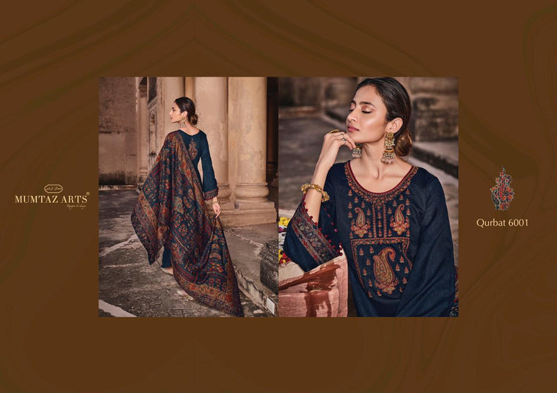 Mumtaz Arts Qurbat Pure Pashmina Neck Embroidered Designer Wear Salwar Kameez