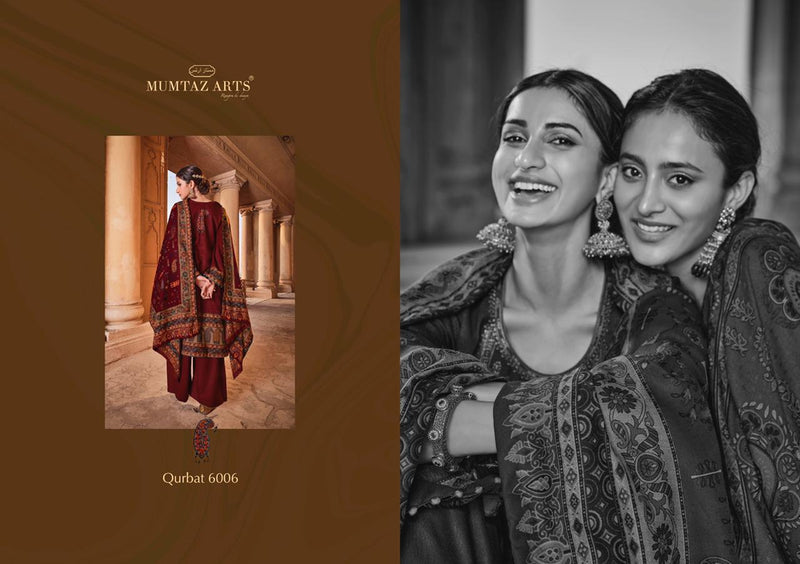 Mumtaz Arts Qurbat Pure Pashmina Neck Embroidered Designer Wear Salwar Kameez