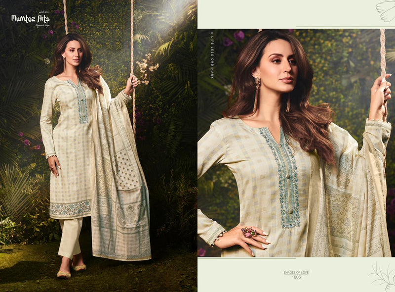 Mumtaz Arts Shades Of Love Pure Viscose Jam Satin With Heavy Embroidery Work Salwar Suit