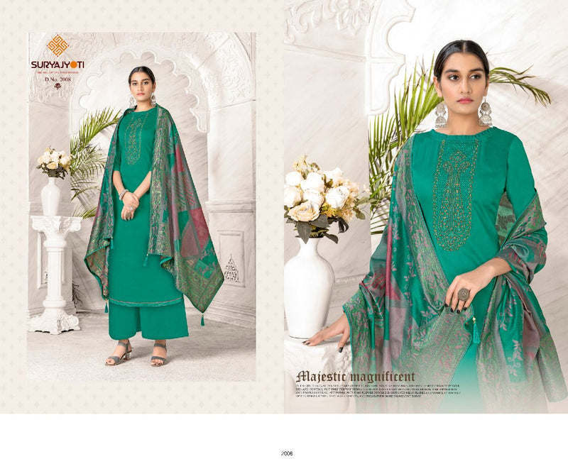 Surya Jyoti Naadirah Vol 2 Jam Satin With Fancy Embroidery Work Stylish Designer Casual Wear Salwar Kameez
