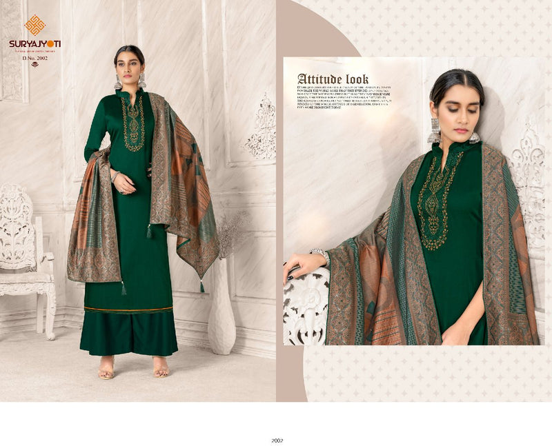 Surya Jyoti Naadirah Vol 2 Jam Satin With Fancy Embroidery Work Stylish Designer Casual Wear Salwar Kameez