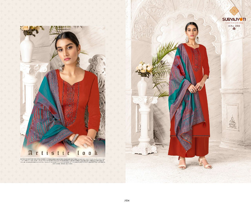 Surya Jyoti Naadirah Vol 2 Jam Satin With Fancy Embroidery Work Stylish Designer Casual Wear Salwar Kameez