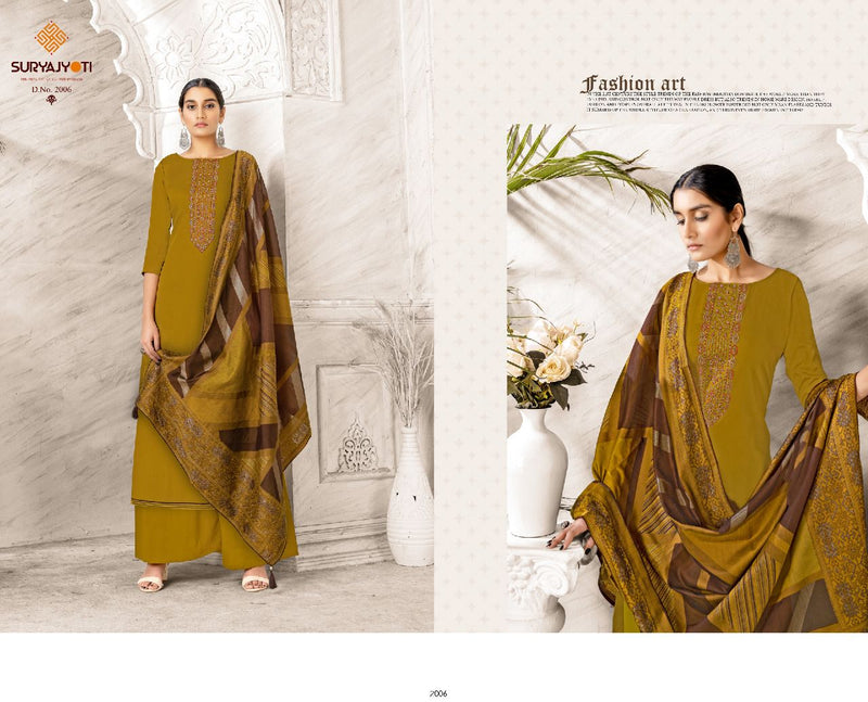 Surya Jyoti Naadirah Vol 2 Jam Satin With Fancy Embroidery Work Stylish Designer Casual Wear Salwar Kameez