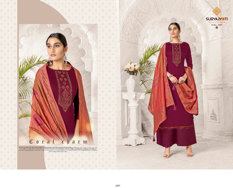 Surya Jyoti Naadirah Vol 2 Jam Satin With Fancy Embroidery Work Stylish Designer Casual Wear Salwar Kameez