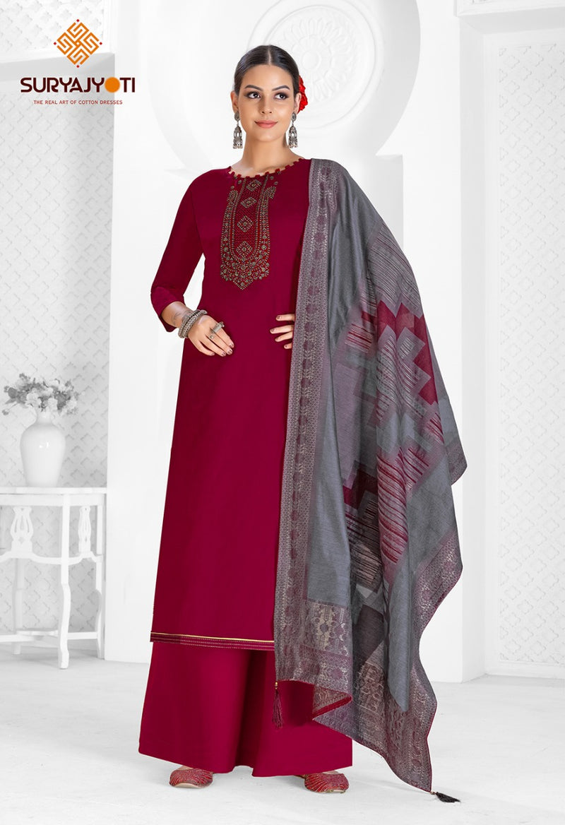Suryajyoti Naadirah Vol 3 Jam Satin With Beautiful Work Stylish Designer Casual Look Salwar Kameez