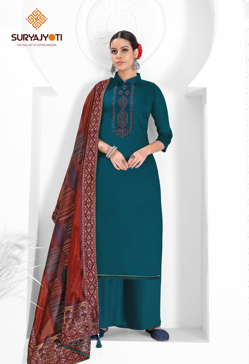 Suryajyoti Naadirah Vol 3 Jam Satin With Beautiful Work Stylish Designer Casual Look Salwar Kameez