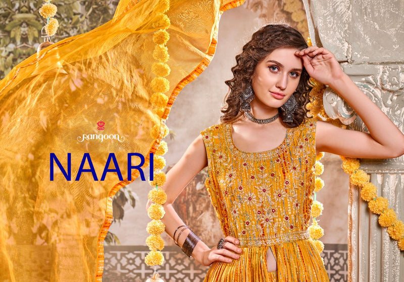 Rangoon Naari Silk With Fancy Embroidery Work Stylish Designer Beautiful Festive Wear Kurti