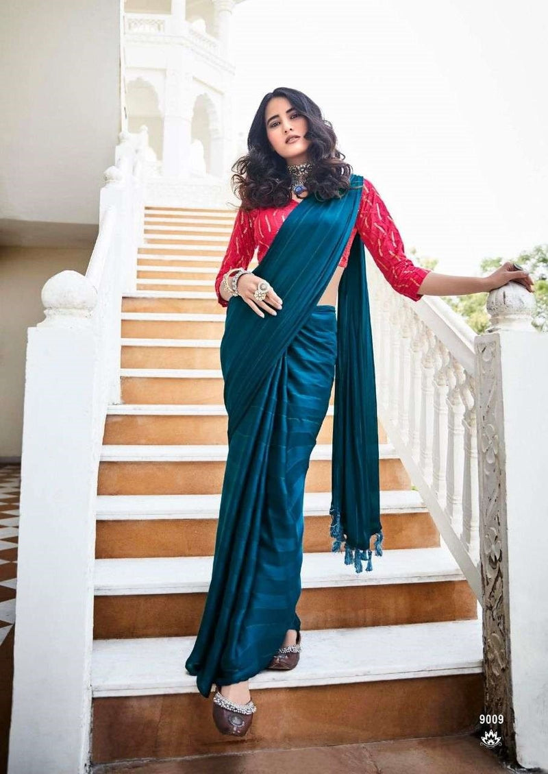 Kashvi Creation Naari Rainbow Jari Designer Fancy Party Wear Sarees
