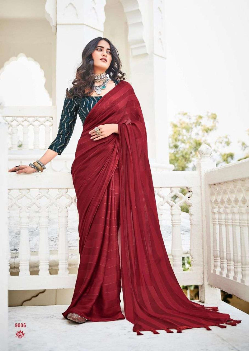 Kashvi Creation Naari Rainbow Jari Designer Fancy Party Wear Sarees