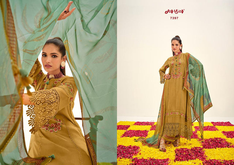 Jay Vijay Naazira Organza Fancy Embroidery Work Stylish Designer Festive Wear Salwar Kameez