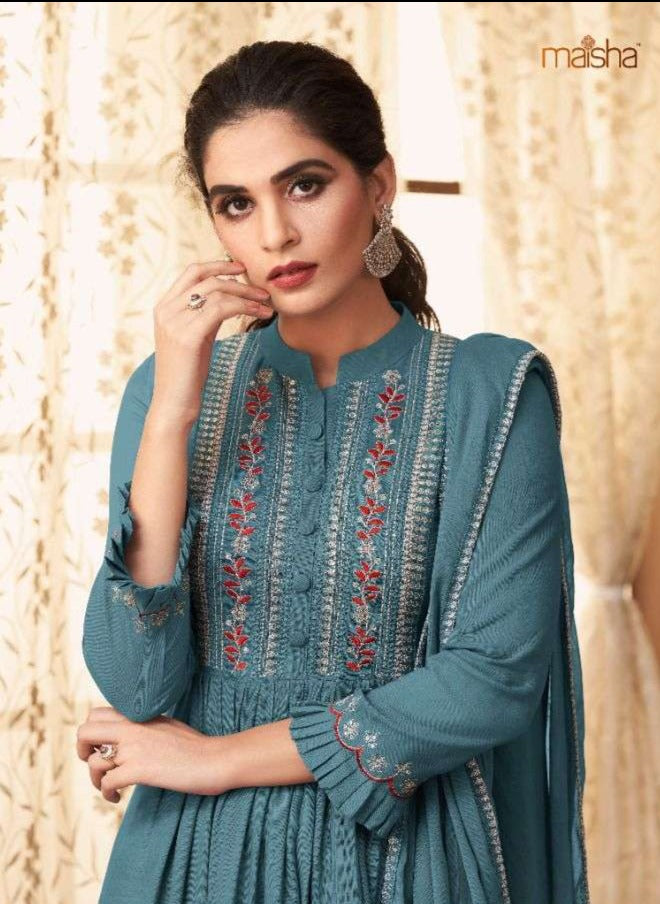 Maskeenji Nadira Viscose Rayon Beautiful  Designer Party Wear Kurtis