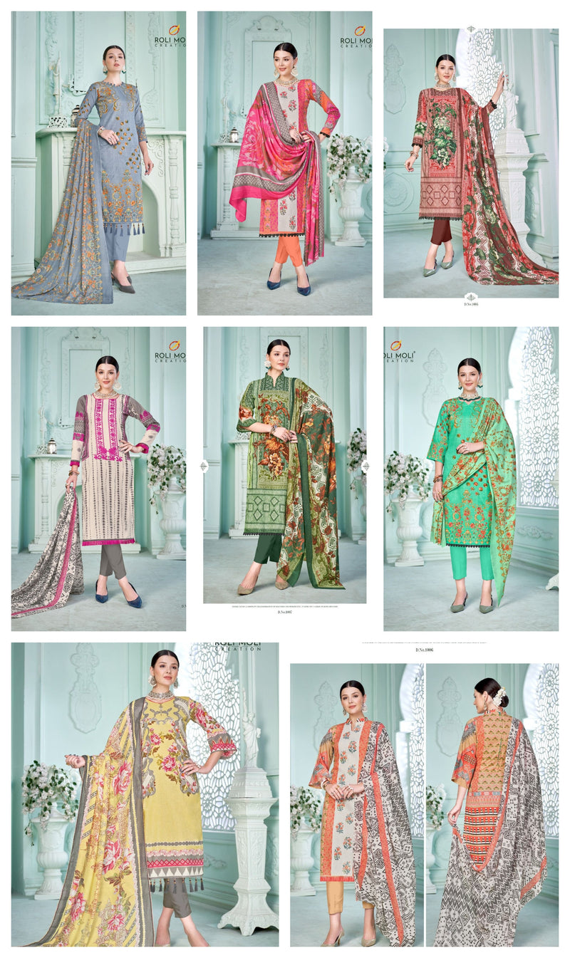 Roli Moli Creation Nagma Cambric Cotton With Karachi Prints Party Wear Salwar Suits