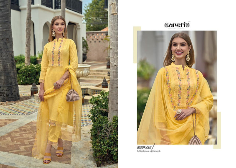 Zaveri Women Beauty Nagma Pure Cotton With Fancy Embroidery Work Partywear Designer Kurti