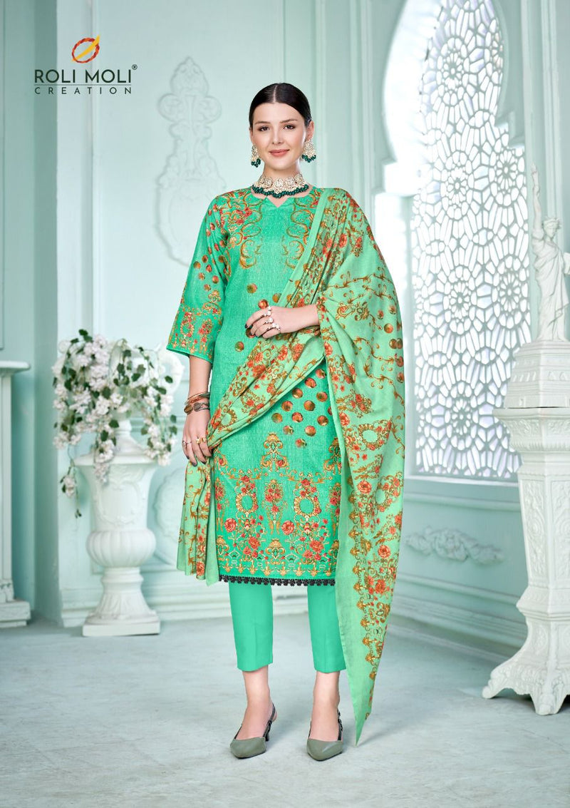 Roli Moli Creation Nagma Cambric Cotton With Karachi Prints Party Wear Salwar Suits