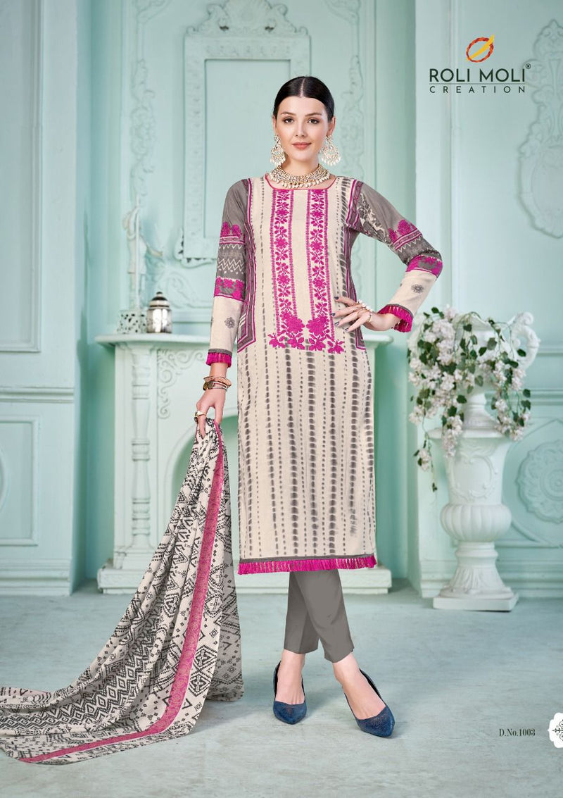 Roli Moli Creation Nagma Cambric Cotton With Karachi Prints Party Wear Salwar Suits