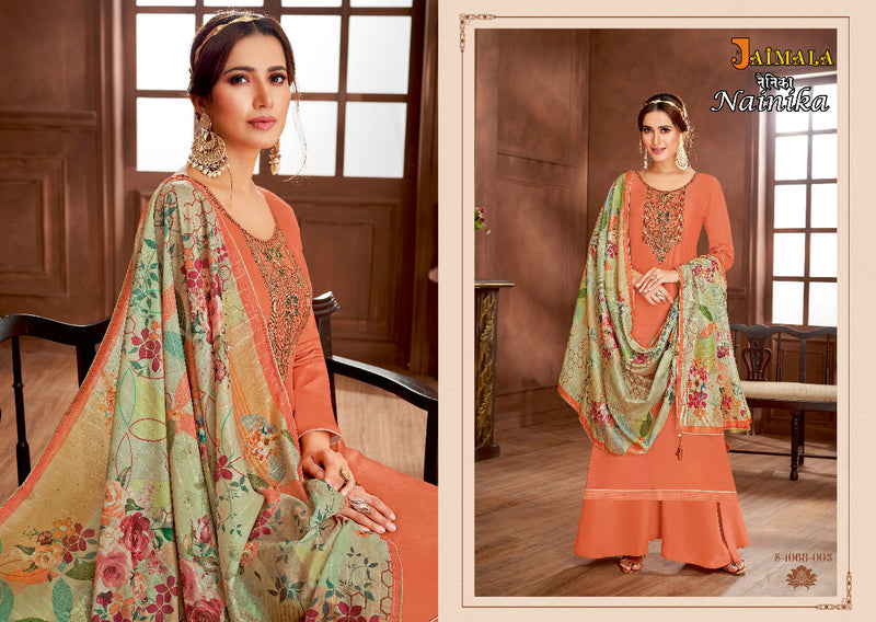 Alok Suit Nainika Jam Solid With Fancy Embroidery Work Stylish Designer Casual Look Salwar Suit