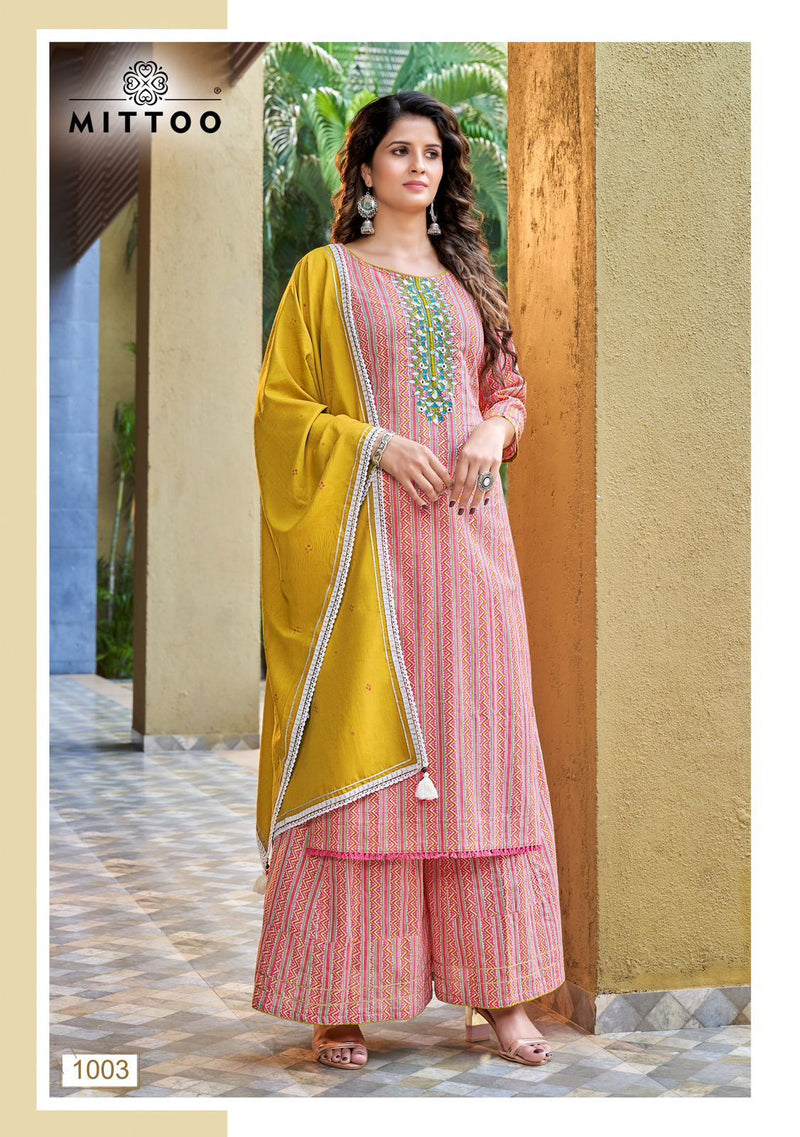Mittoo Naira Rayon With Beautiful Fancy Work Stylish Designer Festive Wear Kurti