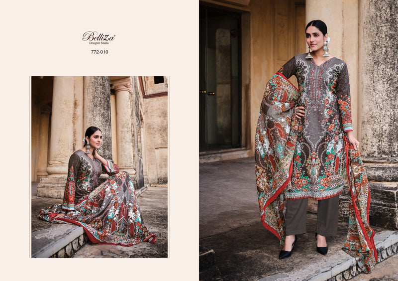 Belliza Designer Studio Naira Vol 3 Pure Cotton Digital Prints Exclusive Heavy Self Embroidery Work Fancy Designer Salwar Suit