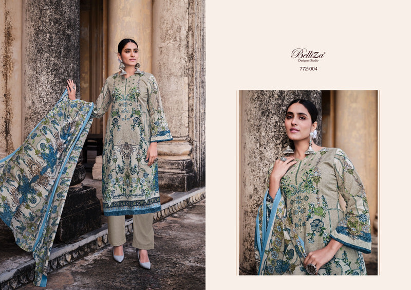 Belliza Designer Studio Naira Vol 3 Pure Cotton Digital Prints Exclusive Heavy Self Embroidery Work Fancy Designer Salwar Suit