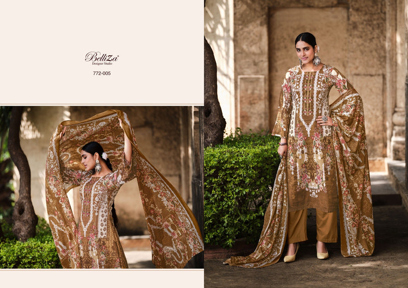 Belliza Designer Studio Naira Vol 3 Pure Cotton Digital Prints Exclusive Heavy Self Embroidery Work Fancy Designer Salwar Suit