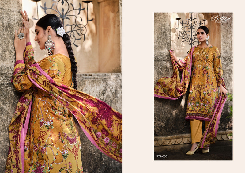 Belliza Designer Studio Naira Vol 3 Pure Cotton Digital Prints Exclusive Heavy Self Embroidery Work Fancy Designer Salwar Suit