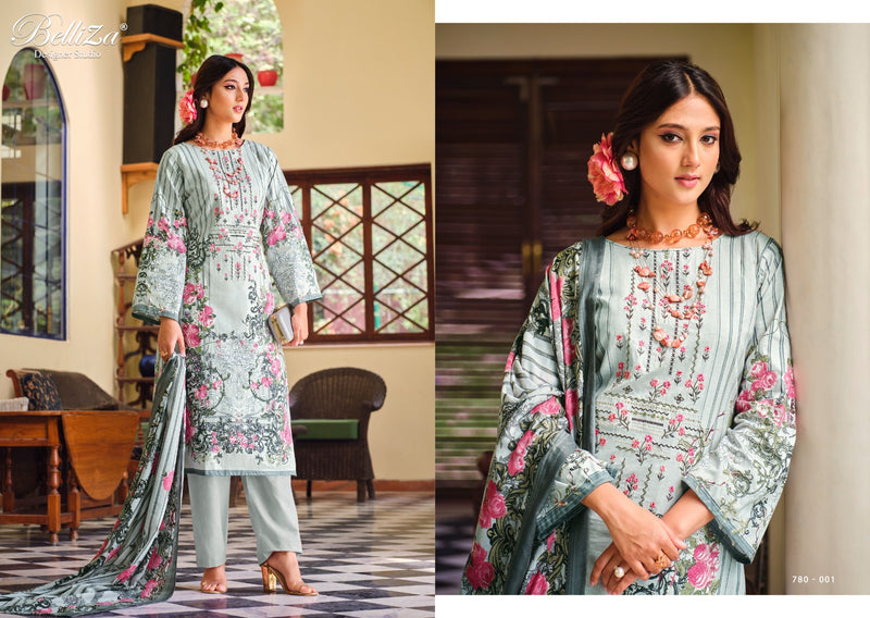 Belliza Designer Studio Naira Vol 5 Cotton Digital Prints Exclusive Self Embroidery Work Printed Fancy Salwar Suit