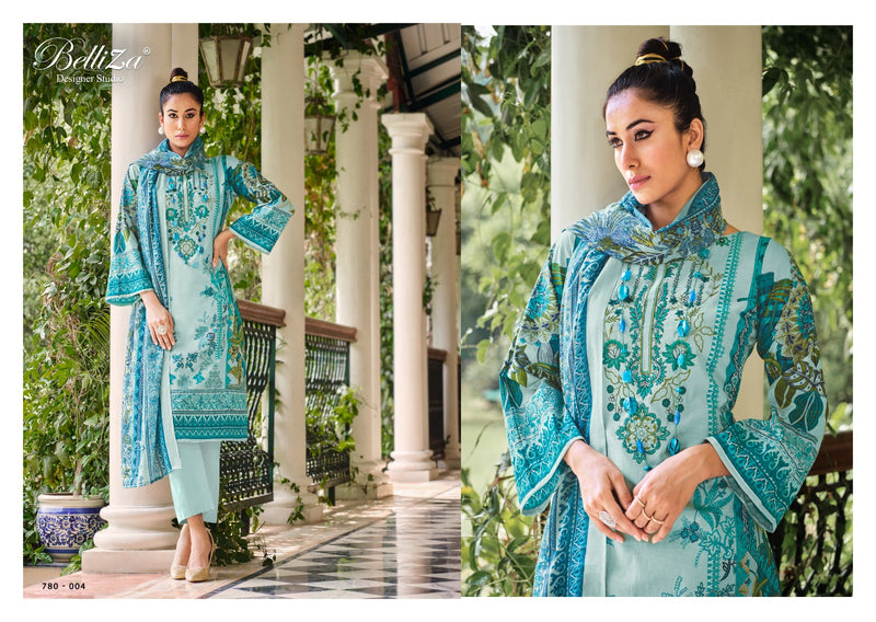Belliza Designer Studio Naira Vol 5 Cotton Digital Prints Exclusive Self Embroidery Work Printed Fancy Salwar Suit