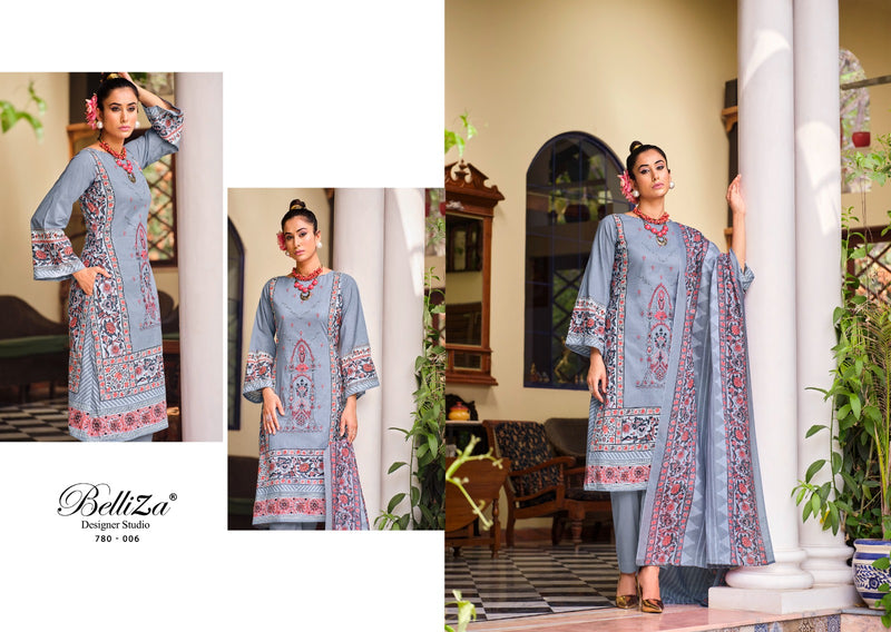 Belliza Designer Studio Naira Vol 5 Cotton Digital Prints Exclusive Self Embroidery Work Printed Fancy Salwar Suit