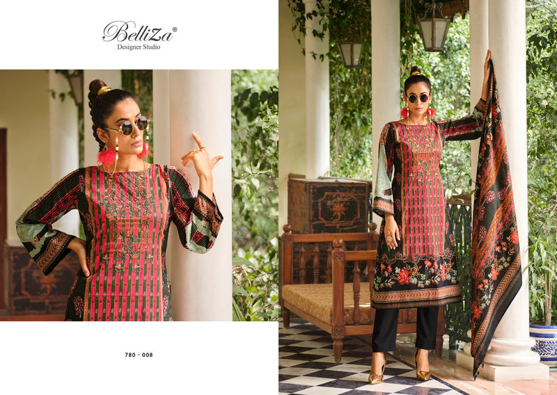 Belliza Designer Studio Naira Vol 5 Cotton Digital Prints Exclusive Self Embroidery Work Printed Fancy Salwar Suit