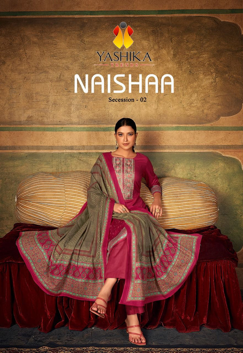 Yashika Trends Naishaa Secession Vol 2 Pure Cotton Stylish Designer Festive  Wear Salwar Suit