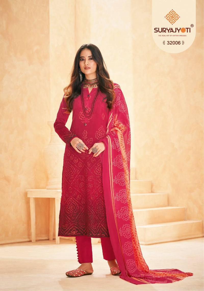 Suryajyoti Naishaa Vol 32 Satin Cotton Printed Festive Wear Salwar Suits