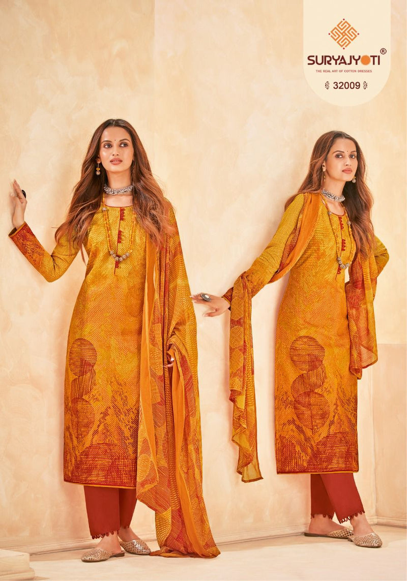 Suryajyoti Naishaa Vol 32 Satin Cotton Printed Festive Wear Salwar Suits