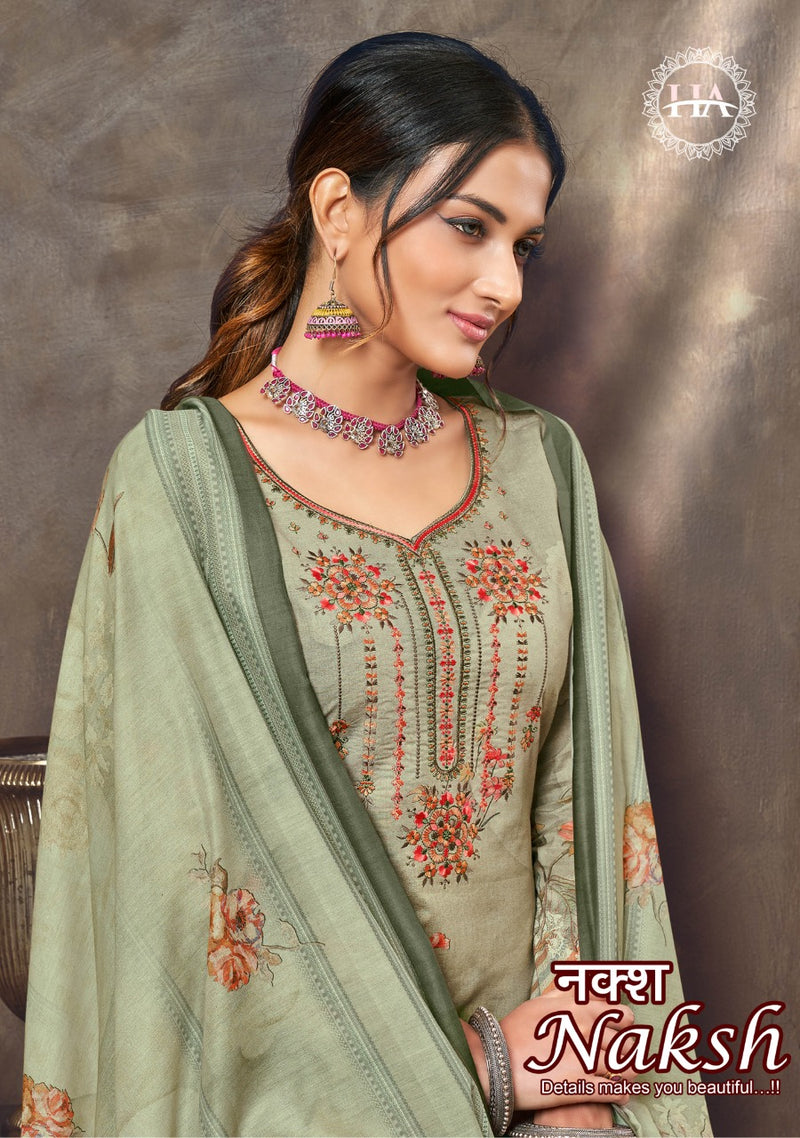 Harshit Fashion Hub Naksh Pure Cambric Digital Print With Embroidery Work Salwar Suit