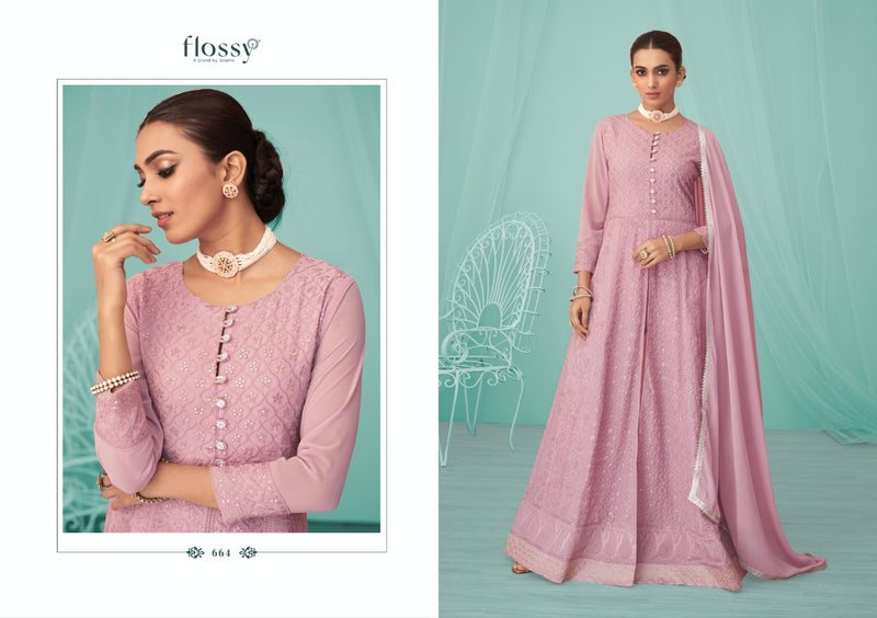 Gramo Naksh Vol 2 Georgette With Heavy Embroidery Work Stylish Designer Wedding Wear Long Kurti