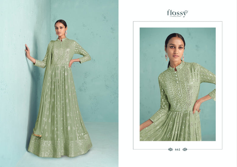 Gramo Naksh Vol 2 Georgette With Heavy Embroidery Work Stylish Designer Wedding Wear Long Kurti