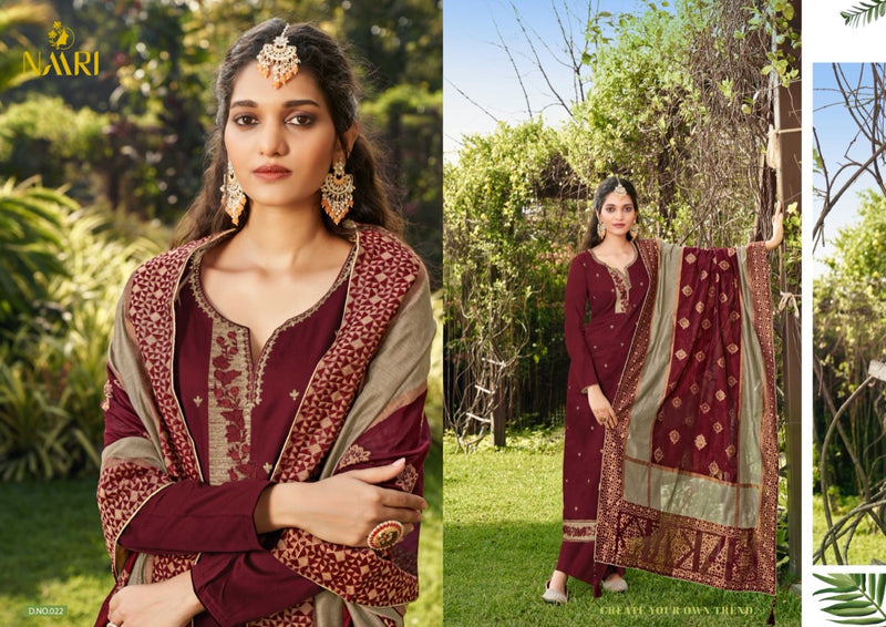 Naari Nasreen Silk With Heavy Embroidery Work Stylish Designer Festive Wear Salwar Kameez
