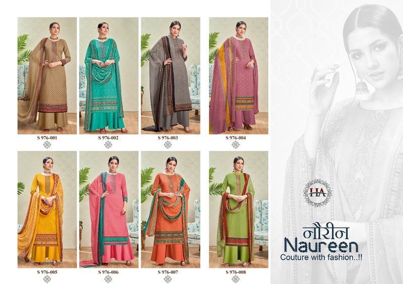Harshit Fashion Naureen  Cotton Print with Embroidery & Swarovski Diamond Work Stylish Designer Festive Wear Salwar Kameez