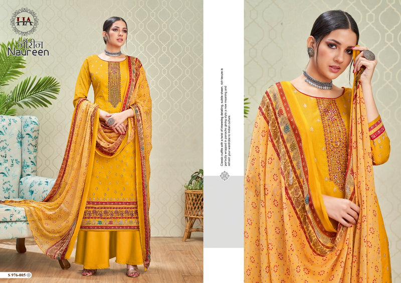 Harshit Fashion Naureen  Cotton Print with Embroidery & Swarovski Diamond Work Stylish Designer Festive Wear Salwar Kameez