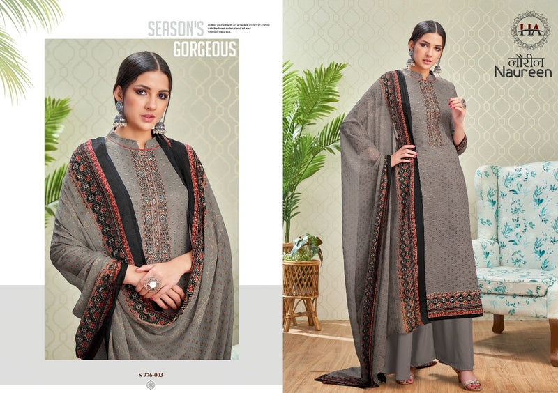 Harshit Fashion Naureen  Cotton Print with Embroidery & Swarovski Diamond Work Stylish Designer Festive Wear Salwar Kameez