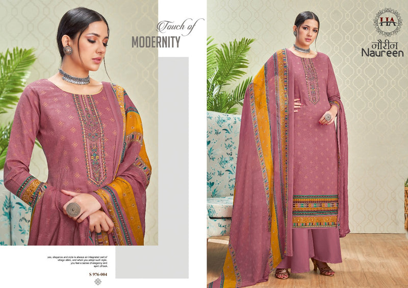 Harshit Fashion Naureen  Cotton Print with Embroidery & Swarovski Diamond Work Stylish Designer Festive Wear Salwar Kameez