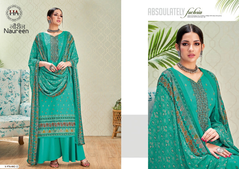 Harshit Fashion Naureen  Cotton Print with Embroidery & Swarovski Diamond Work Stylish Designer Festive Wear Salwar Kameez