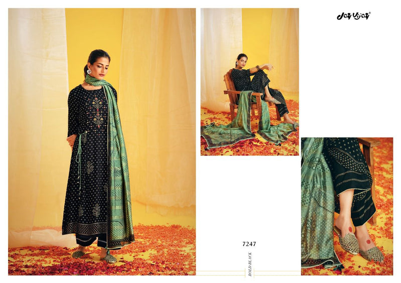 Jay Vijay Naveli Moga Silk Printed With Hand Work Stylish Designer Festive Wear salwar Kameez