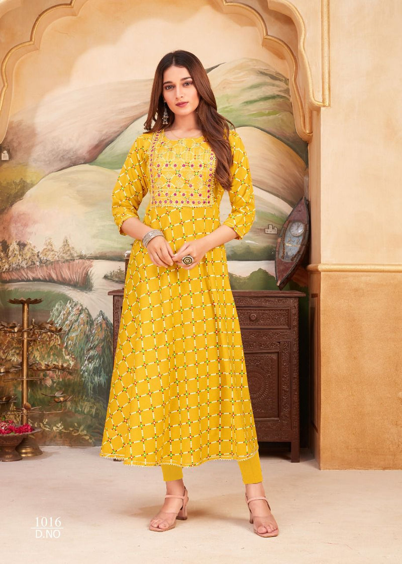 Banwery Nayanthara Vol 4 Rayon With Embroidery Work Stylish Designer Casual Look Kurti