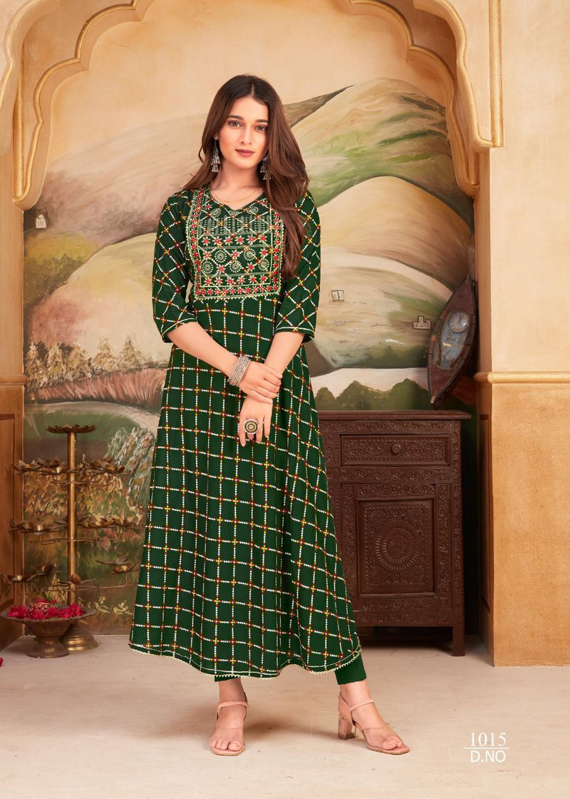 Banwery Nayanthara Vol 4 Rayon With Embroidery Work Stylish Designer Casual Look Kurti
