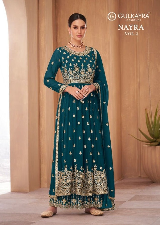 Gulkayra Designer Nayra Vol 2 Georgette With Embroidery Work Stylish Designer Wedding Look Long Gown